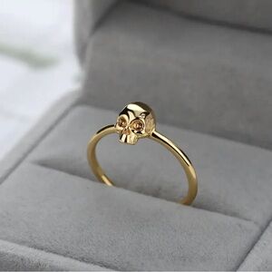 ⭐️NEW⭐️ 18K Gold Trendy Minimalist Design Skull Head Ring